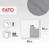 , Servilletas de Papel Desechables, Ideales para Almuerzos Informales y Buffets, Paquete de 50 Servilletas, Tamaño 33X33, Plegadas en 4, 2 Capas, Gris, Papel de Celulosa 100% Pura, Certificado Fsc