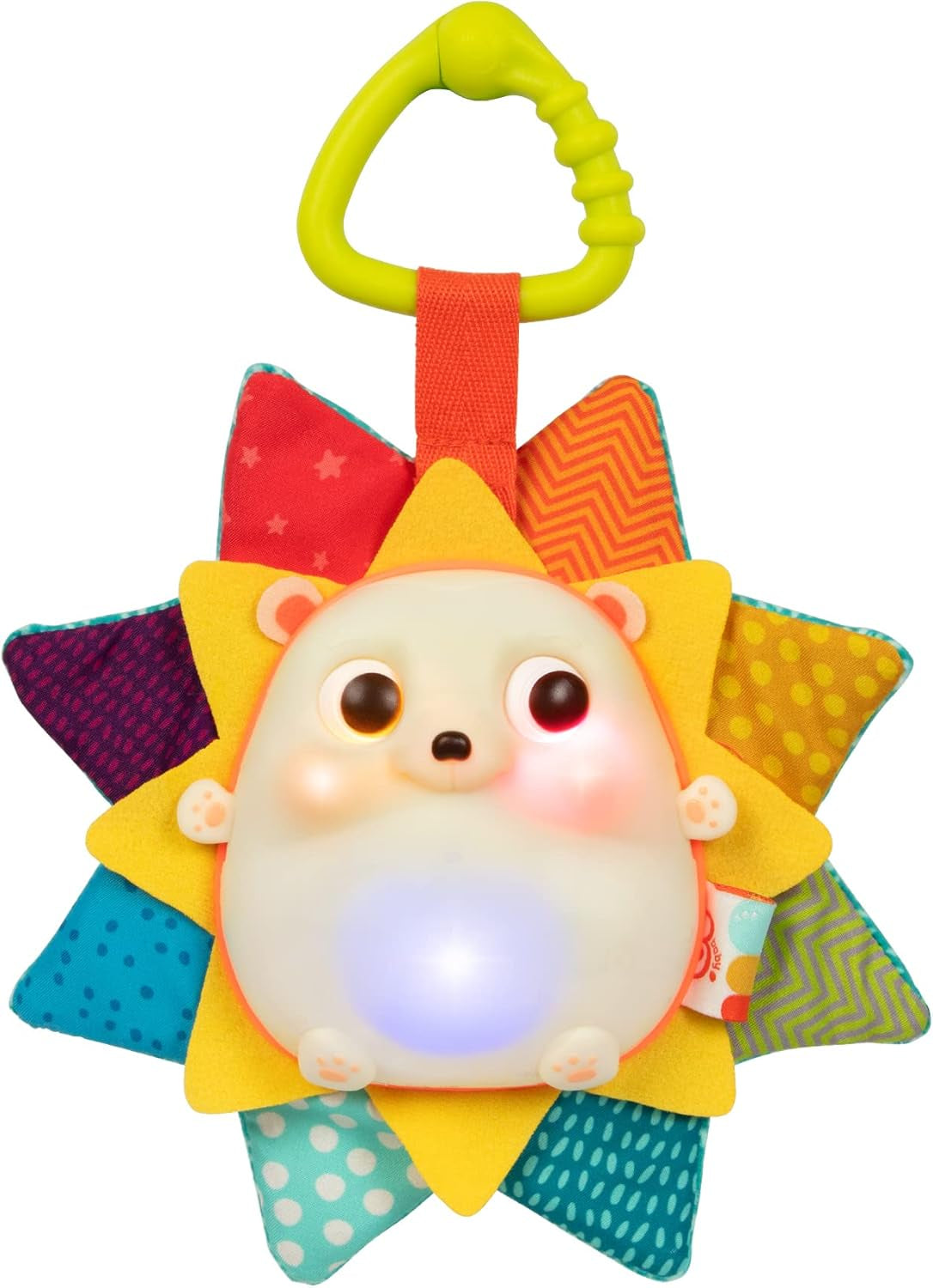 B. juguetes - Juguete infantil para trona - Juguete ventosa con música, luces, sonidos - Juguete sensorial - Juguete infantil con actividad motora - a partir de 6 meses - Whirly Pop Toys Bebe Naty Shop Erizo luminoso con música
