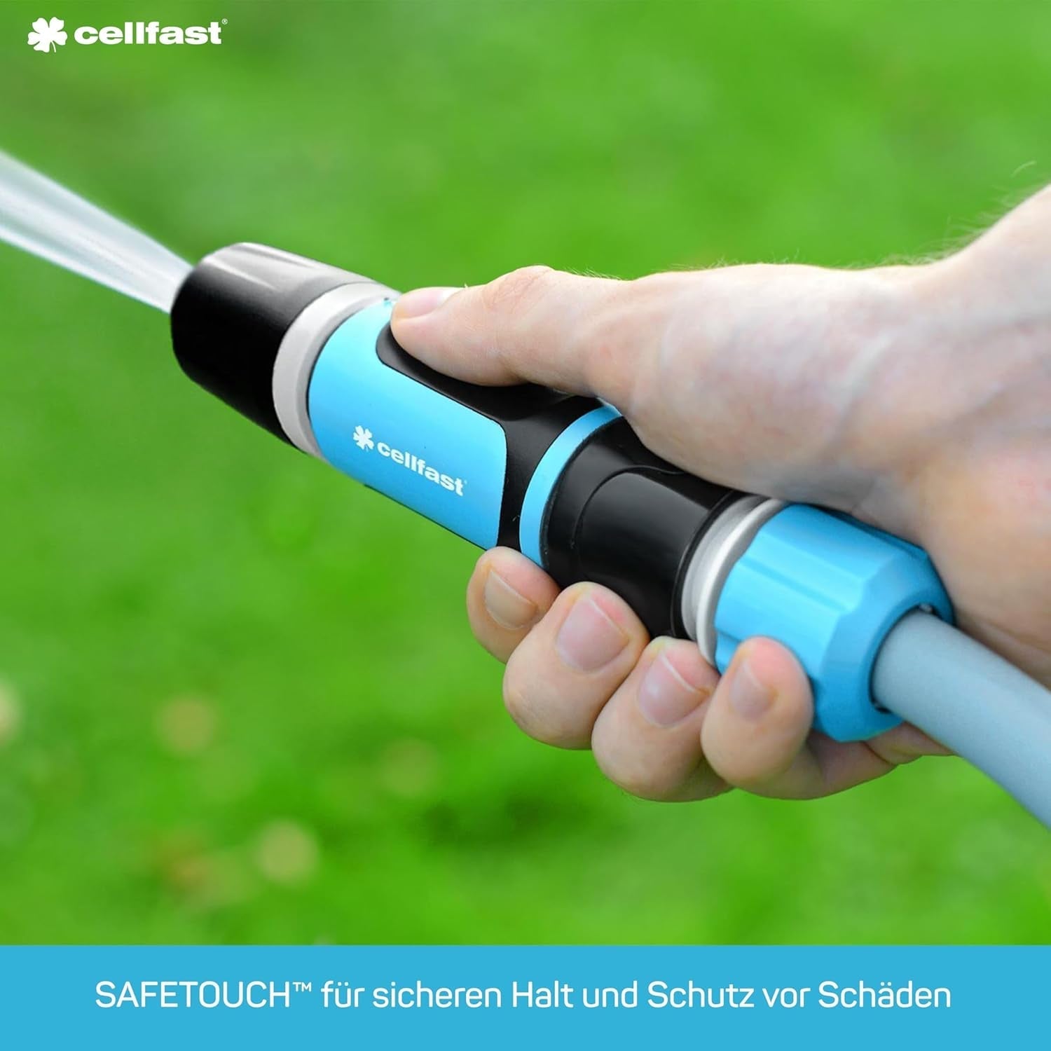 CELLFAST Pulverizador de limpieza Lanzas de limpieza Aspersor de jardín Aspersor de césped Flores Plantas Sistema Safetouch ENERGO