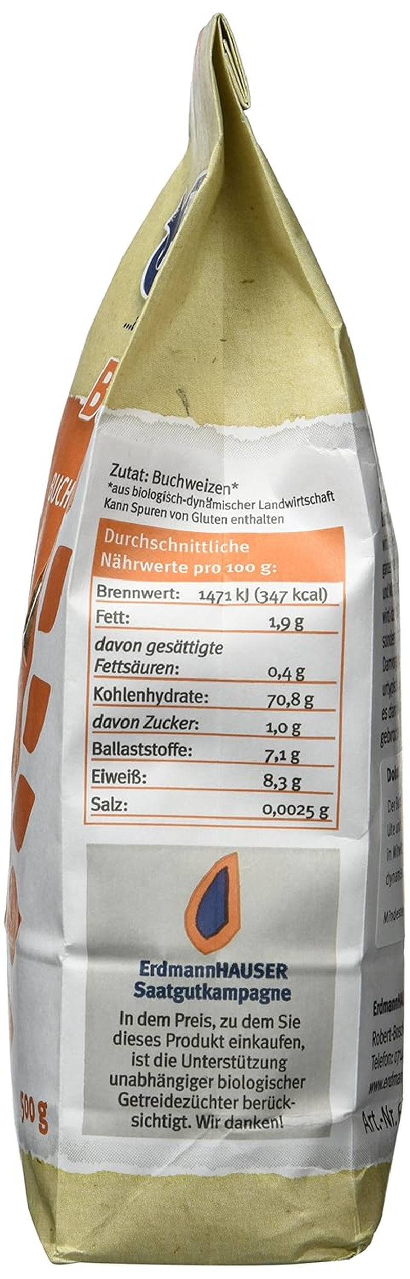 Bulgur de trigo sarraceno orgánico, paquete de 6 (6 x 500 g)