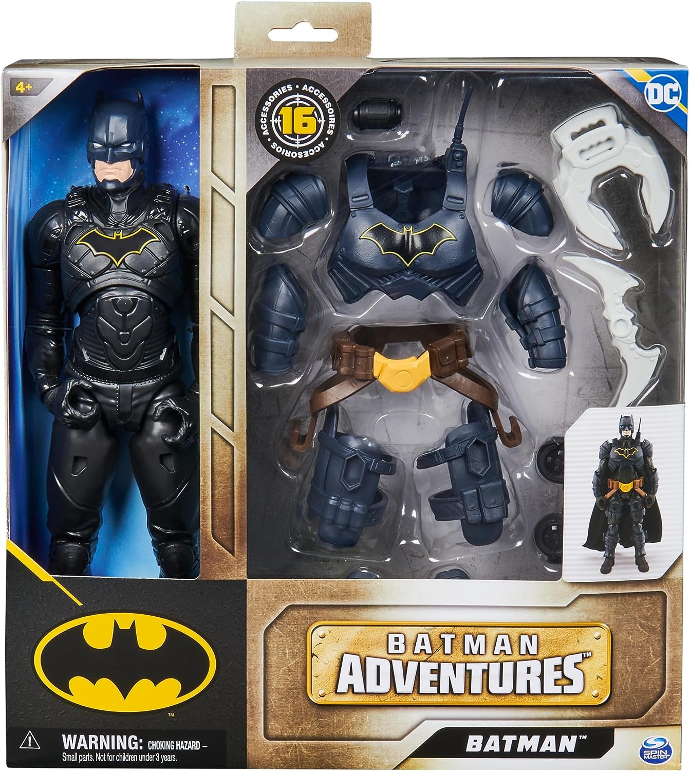 Figura de acción DC Batman Adventures, 30 cm - Con 16 equipos y totalmente móvil para emocionantes aventuras y acrobacias llenas de acción, juguete para niños a partir de 3 años Figuras de acción Naty Shop