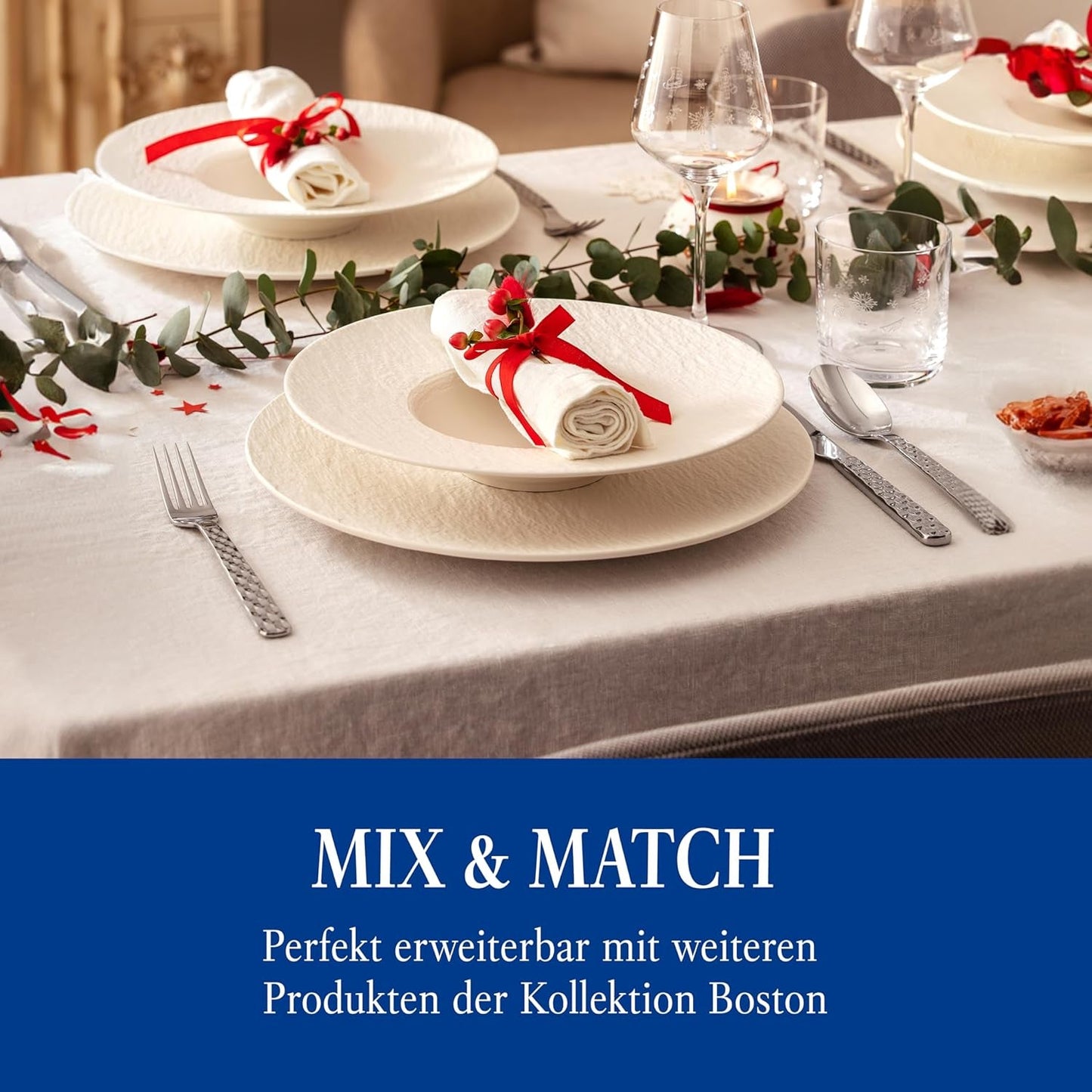 Villeroy & Boch - Cubertería Boston 30 piezas, 6 personas Cocina Naty Shop