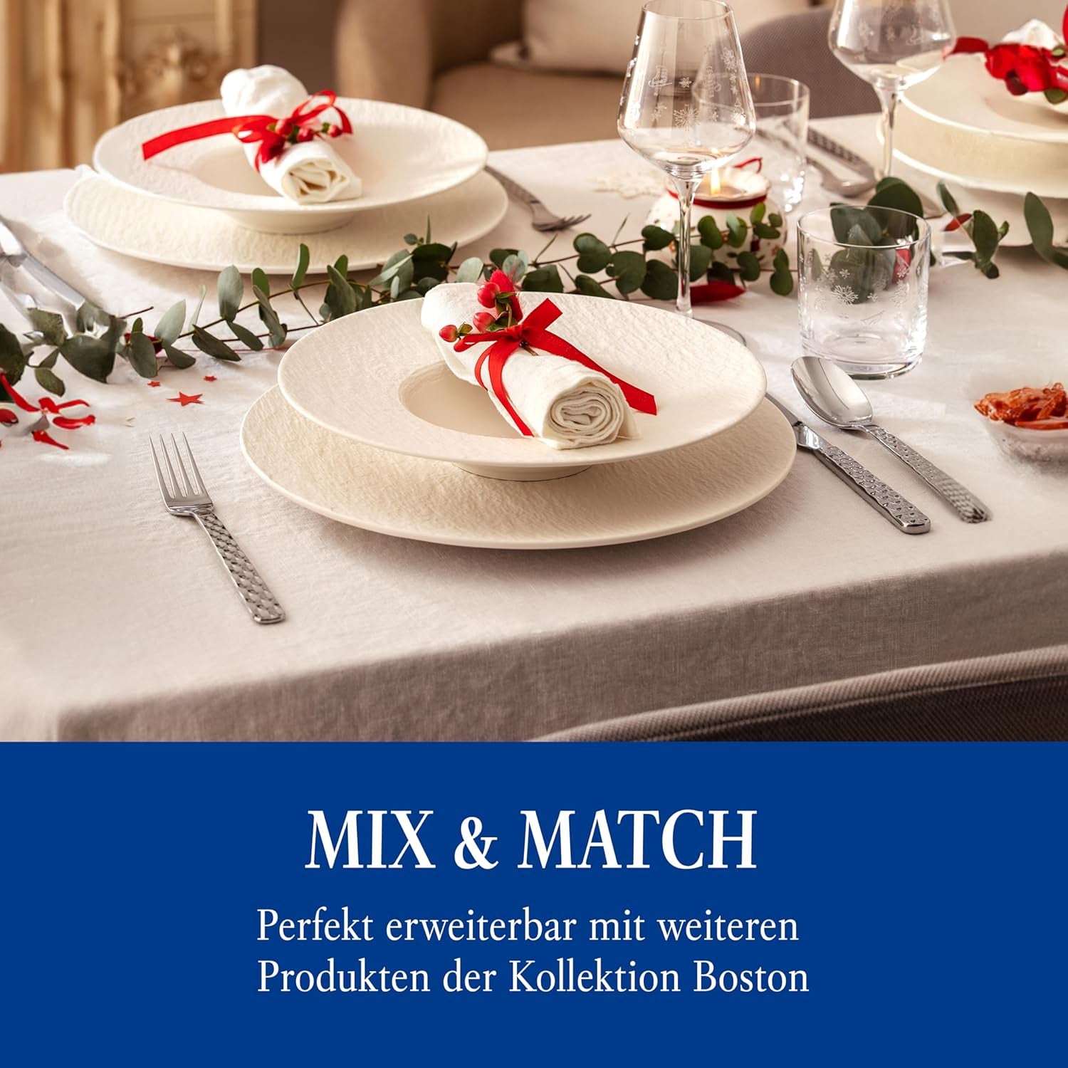 Villeroy & Boch - Cubertería Boston 30 piezas, 6 personas Cocina Naty Shop