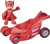 PJ Masks Owl Glider Juguete preescolar Vehículo de Eulette con figura de acción de Eulette Para más de 3 figuras de acción en embalaje reciclable Naty Shop Owl Gliders en embalaje sostenible