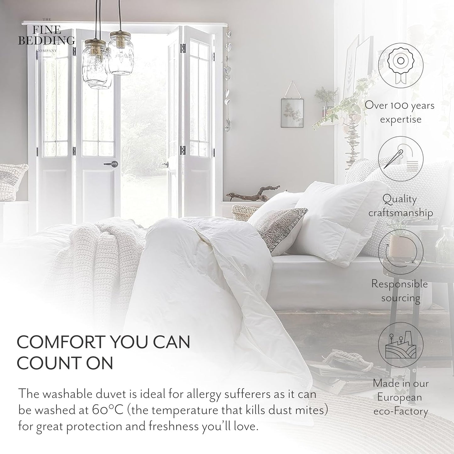 Edredón Twin Spundown 4,5 Tog Ligero Hipoalergénico Cálido Lavable Edredón de Verano Cama Doble Funda de Calidad de Hotel de Lujo con Nuestros Materiales Reciclados Naty Shop Quilts & Quilts