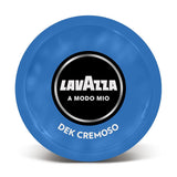 Lavazza A Modo Mio Dek Cremoso, 256 cápsulas de café, para espresso descafeinado con notas aromáticas de almendras y canditis, 100% Arábica, intensidad 7/13, tueste medio, 16 paquetes