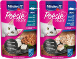 Vitakraft Poésie Délice, Selección de Pescado, Nassfutter Katze, Katzennassfutter en Salsa, mit Seelachs, mit Kabeljau, ohne Zusatz von Zucker und Getreide (1 paquete con 6 x 85 g)
