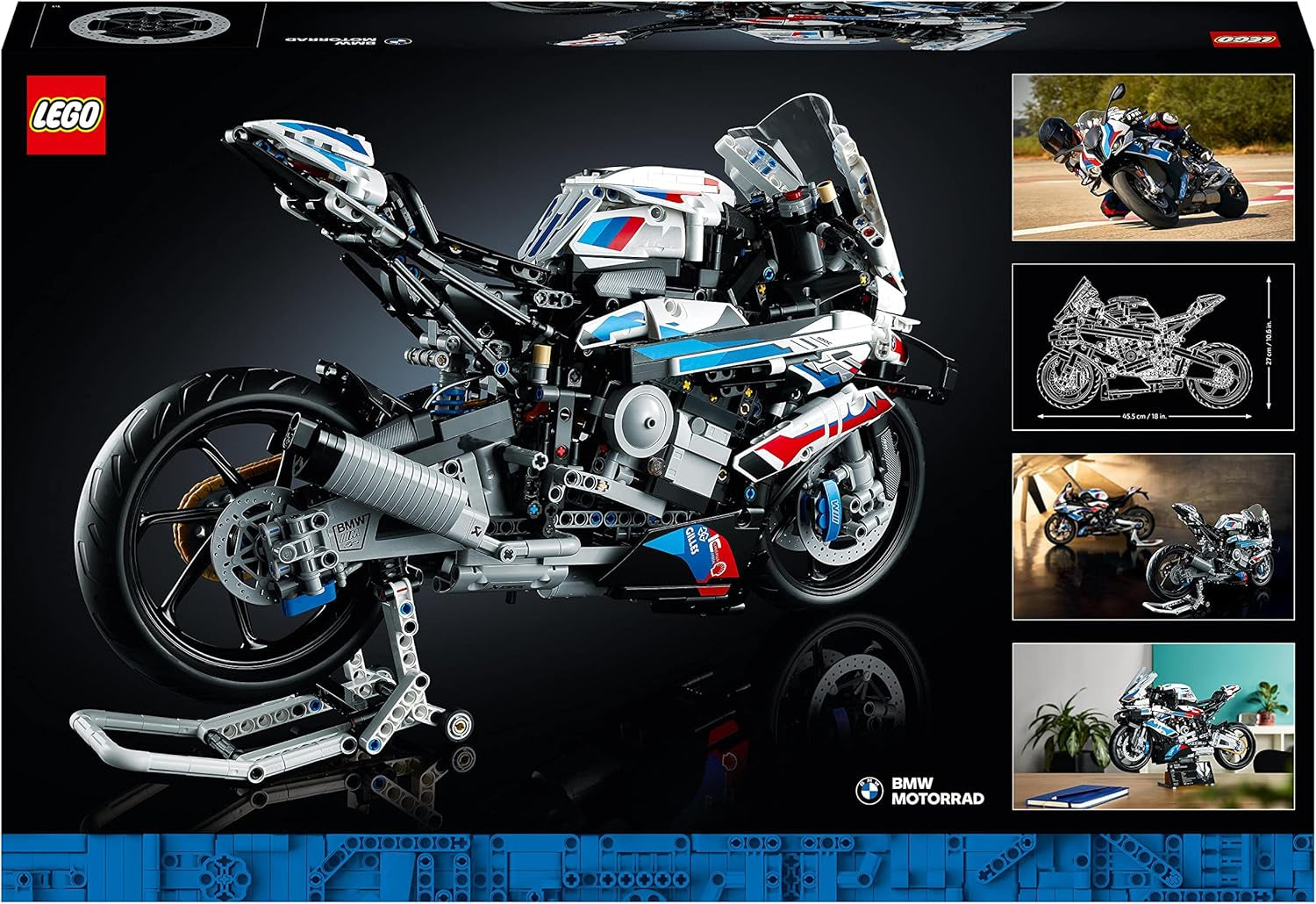 LEGO Technic Modelo de motocicleta BMW M 1000 RR, kit de modelo para adultos, set como regalo artesanal para hombres y mujeres, decoración del hogar o la oficina, 42130 Kits de construcción Besuche den LEGO-Store