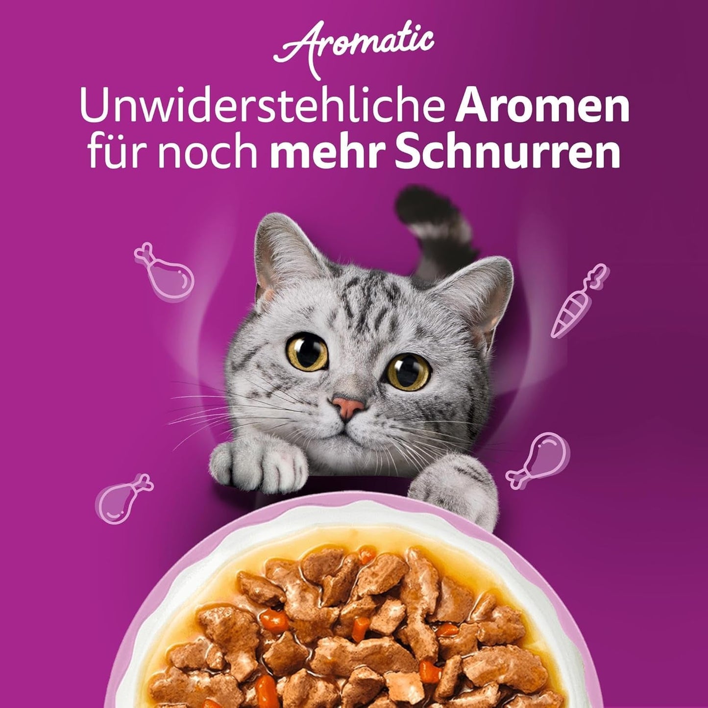 WHISKAS Comida húmeda aromática para gatos en salsa 40 x 85g Selección de pescado