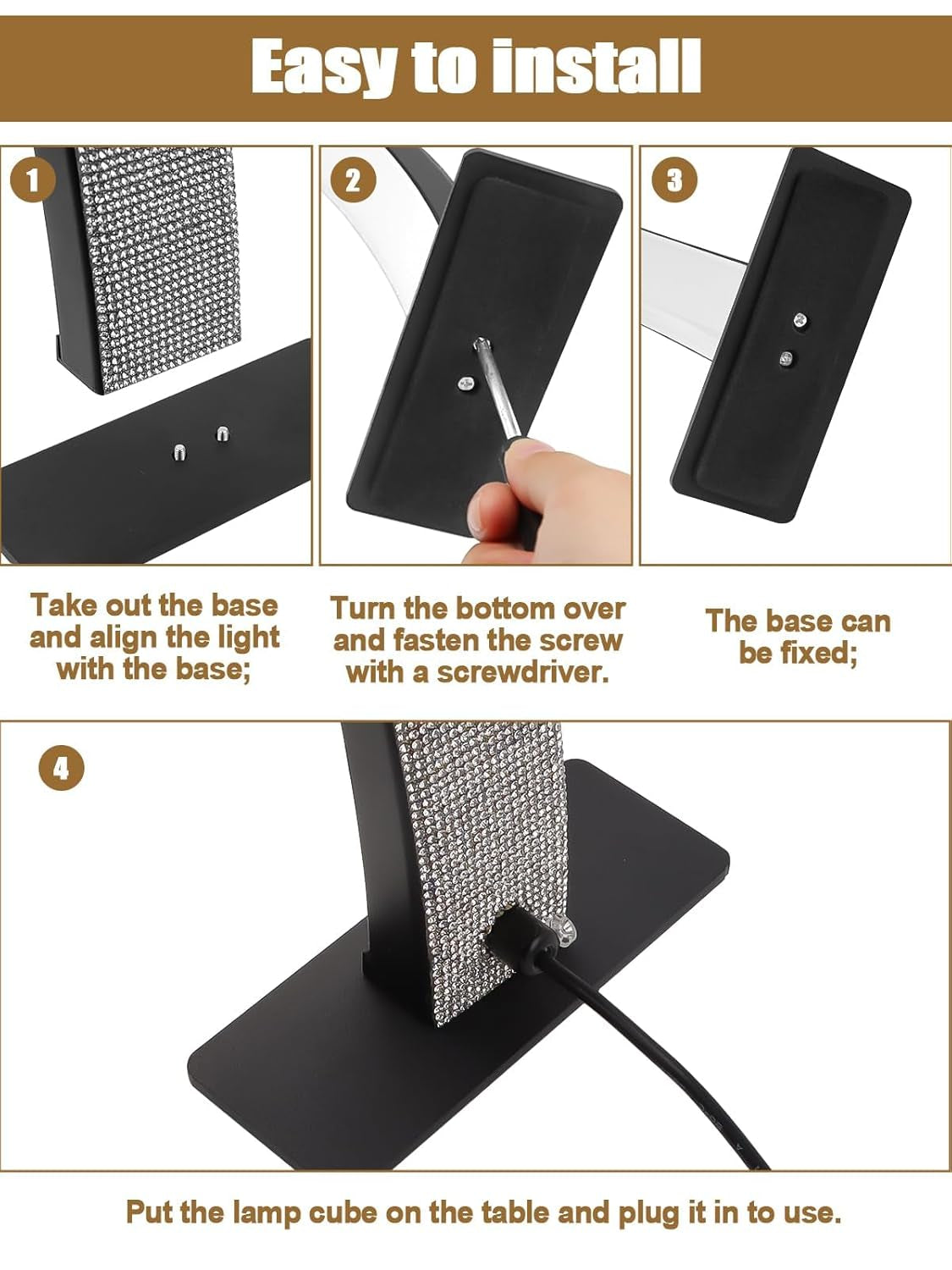 Kalolary Lampadaire, Lash Lumière Pour Extensions De Cils Regglable À 360°, 3000K-6000K Demi-Lune Lamp, Lamp De Beauté (lámpara de media luna)