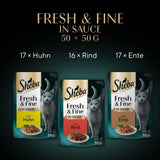 Sheba CATCARE Bolsa húmeda fresca y fina (carne) Trozos en salsa Adulto 50G Multipack Estándar