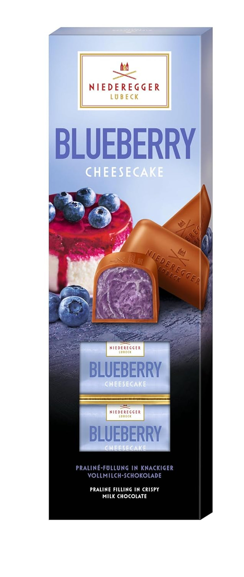 Niederegger Classic Chocolate "Tarta de queso con arándanos" 100g