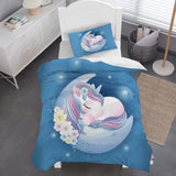 Ropa de cama infantil, Unicornio Soft, microfibra Ropa de cama infantil Naty Shop Unicornio 135X200 Cm