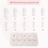 ® Uñas artificiales adhesivas 500 piezas de uñas postizas - Uñas de gel estables - Uñas de calidad de estudio (color natural)