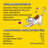 DREAMIES SHAKE UPS Golosinas multivitamínicas para gatos Seafood Festival en sobres en porciones - 55 g (6 sobres)