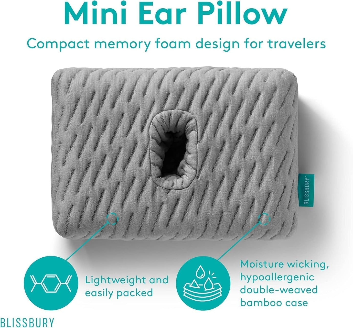 BLISSBURY mini almohadilla para personas con dolor de oído Naty Shop almohadillas estándar