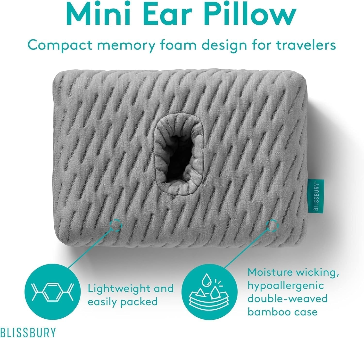 BLISSBURY mini almohadilla para personas con dolor de oído Naty Shop almohadillas estándar