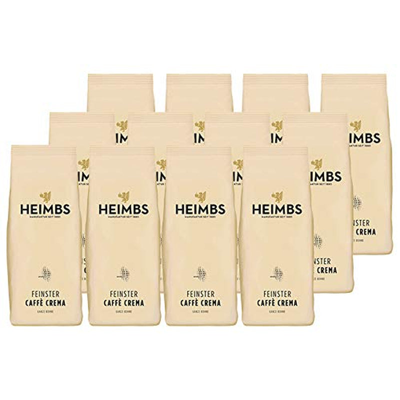 Finest Caffè Crema, granos enteros 500 g, paquete de 12