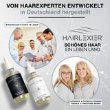 Hairlexier Remedio para el crecimiento del cabello para mujeres - Aceite capilar de romero, aceite capilar de ricino, aceite de lavanda, suero capilar natural contra la caída difusa del cabello, favorece el crecimiento del cabello, vegano y orgánico + Libro de trabajo Cuidado del cabello Naty Shop