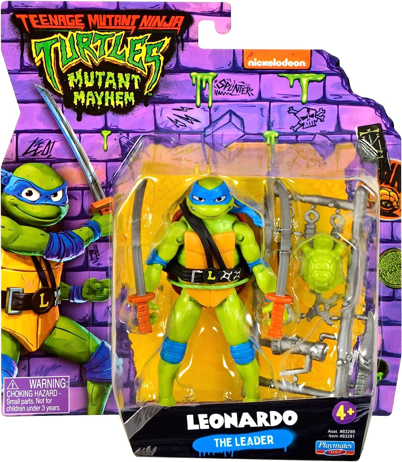 Tortugas NINJA MUTANTES ADOLESCENTES - Figura Leonardo Base Figuras de acción Naty Shop