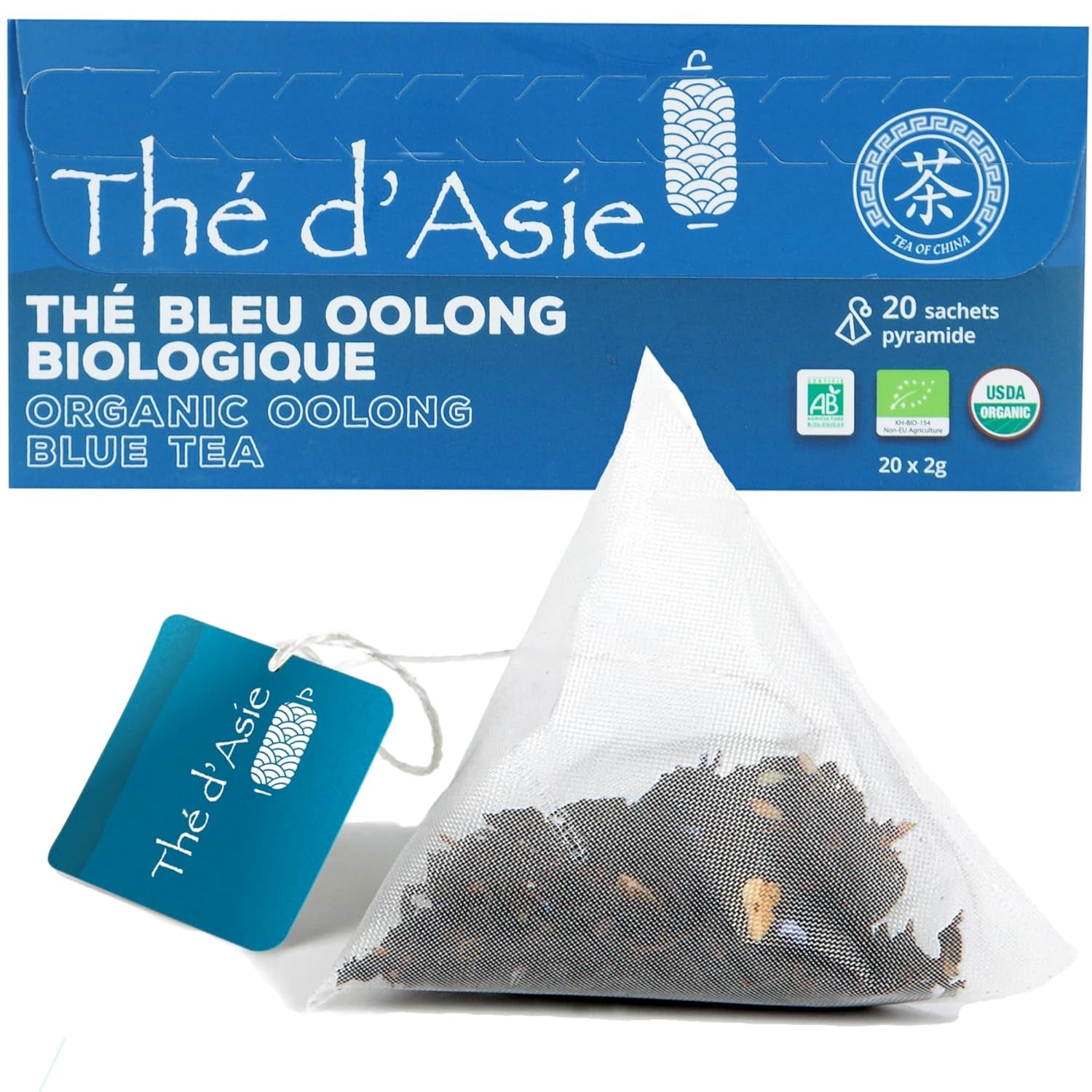 Khla - Té Bio Oolong 100 G - Té Azul - Té Suelto Natural - Té Asiático Orgánico - Suelto y Cortado - Té de Hierbas e Infusiones - De China