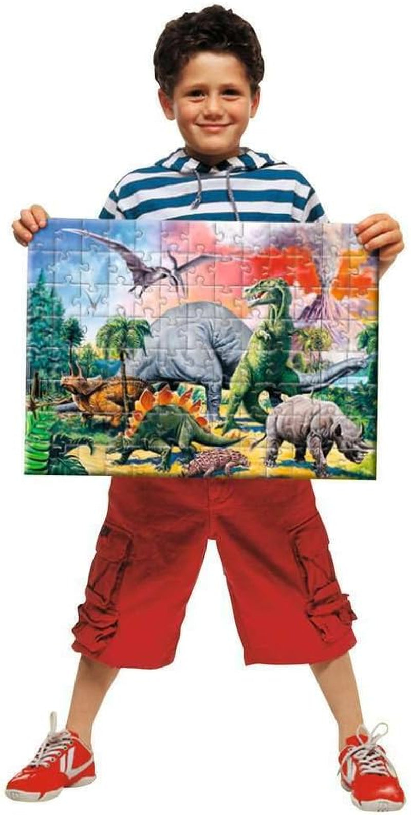 Puzzle Ravensburger para niños - 10957 Entre los dinosaurios - Puzzle de dinosaurios para niños a partir de 6 años, con 100 piezas en formato XXL Puzzle Naty Shop