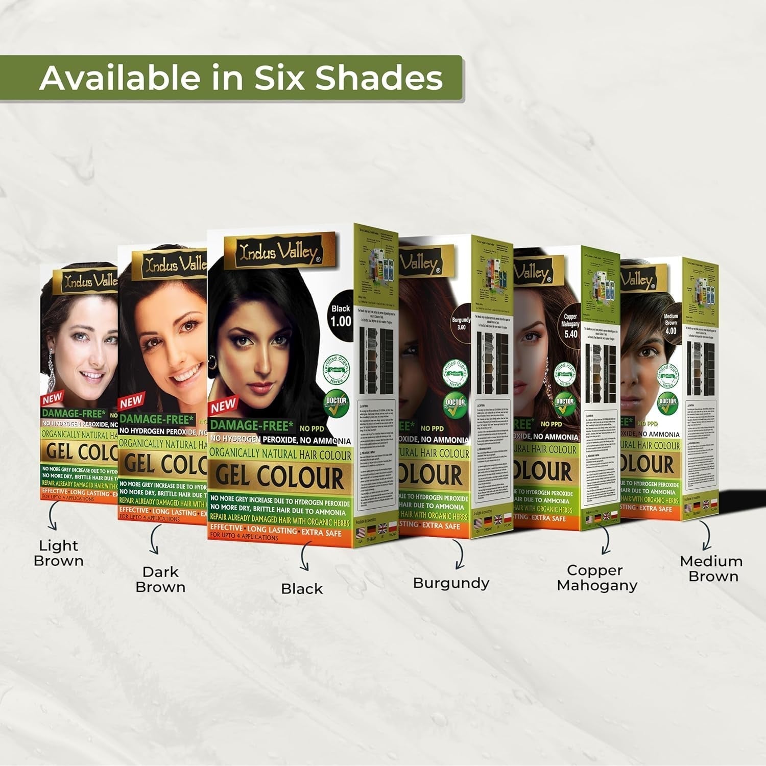 Color de cabello en gel sin daños naturales de Indus Valley | Sin amoniaco, vegano y libre de crueldad animal | Hasta 100% de cobertura de canas, resultados duraderos | Castaño claro 5.0 (20 gramos + 200 ml) Tinte para el cabello Naty Shop
