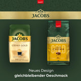 Jacobs Café Crema Gold Granos De Café 1Kg - Vollmundig, Aromatisch, Fruchtige Notes, Arábica Y Robusta, Intensidad 5/10, Ideal Para Café Crema Naty Shop