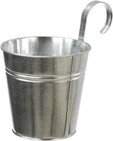 Olla Dehner con soporte para asa, Ø 14 cm, altura 14 cm, zinc, plata