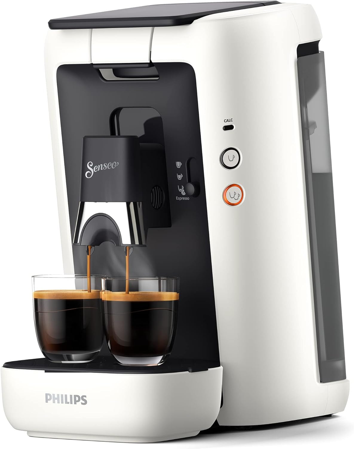 PHILIPS Senseo Maestro Cafetera Espresso de Cápsulas - Tecnología Intense Plus, Espresso de Alta Calidad, Diseño Ecológico, Depósito de Agua de 1,2 L, Función Memo, Indicador de Descalcificación (CSA260/60)