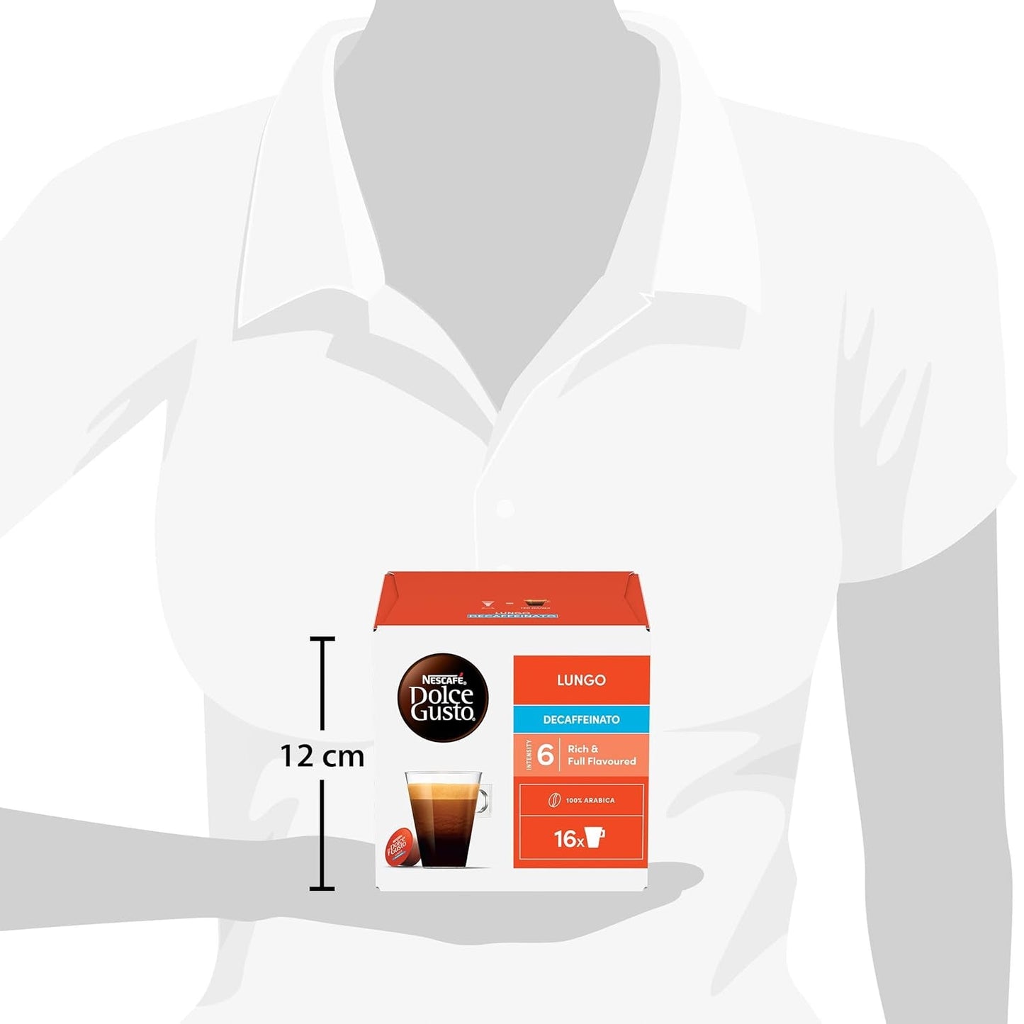 NESCAFÉ DOLCE GUSTO Lungo Café Descafeinado Cápsulas Pack 3er (3 x 16 Cápsulas)