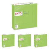 , Servilletas de papel desechables, Ideales para almuerzos informales y buffets, Paquete de 50 servilletas, Tamaño 33X33, 4 pliegues, 2 capas, Color verde manzana, Papel de celulosa 100% pura, FSC