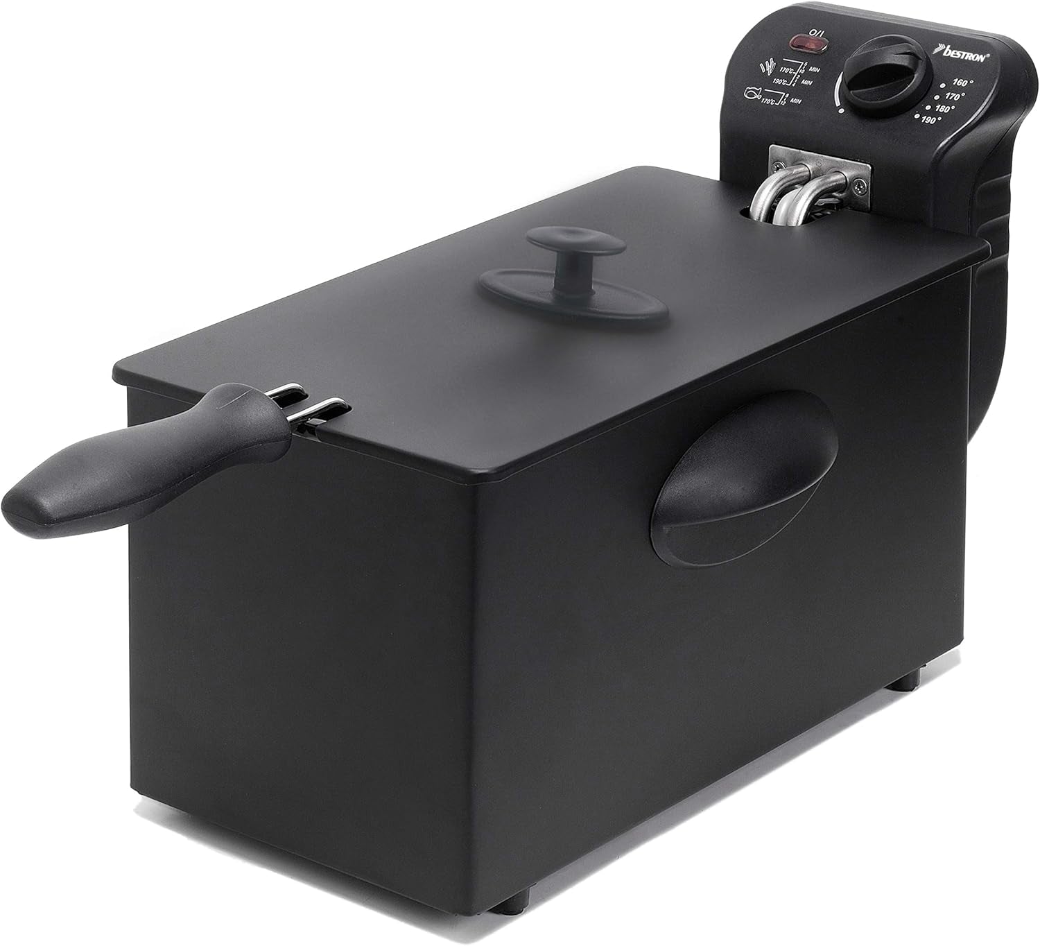 Freidora de aceite Bestron con tecnología de zona fría, 3,5 litros, 2000 vatios Electrodomésticos Naty Shop