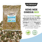 Organic Omega Seed Mix 3 kg (mezcla de semillas de calabaza, girasol y lino), una mezcla de 3 semillas oleaginosas enteras crudas, rica en proteínas, fibra y ácidos grasos omega-3