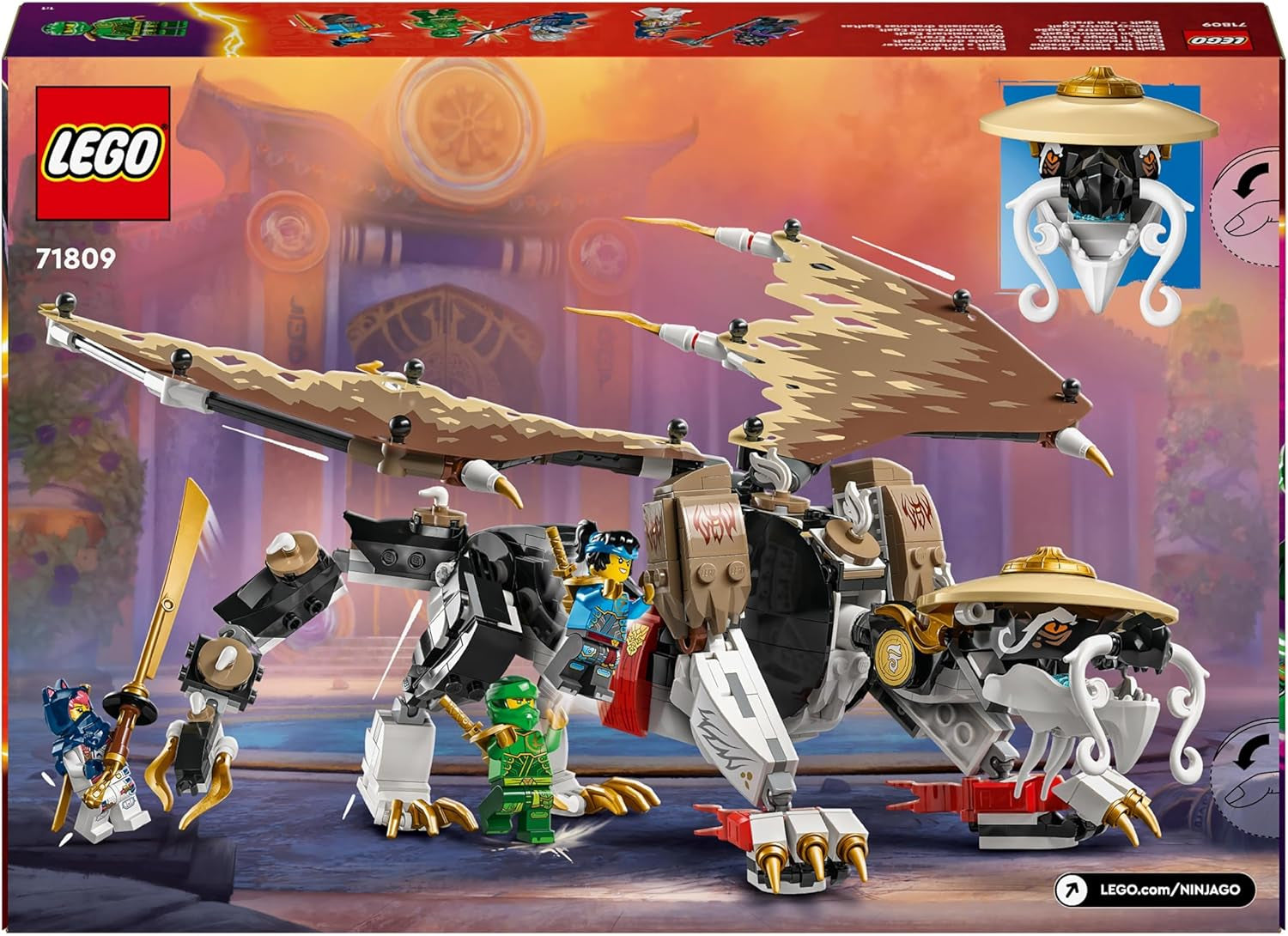 LEGO NINJAGO Egalt Dragon Master, Set Ninja con Dragón de Juguete y 5 figuras incluyendo Lloyd y NYA, Dragon Master, regalo para niños y niñas a partir de 8 años 71809 Juegos de construcción Beuche den LEGO-Store