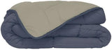 Poyet Motte Edredón lavable con funda fija - 140X200 Cm - Azul petróleo/beige masilla Edredones y colchas Naty Shop Gris 140 X 200 Cm