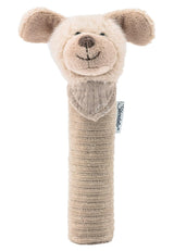 Sterntaler Chirriador para bebé Lucky Dog - Juguete para bebé de material suave y esponjoso con cordón - Juguete para atrapar a los niños - Primeros intentos de atrapar y jugar, gris-beige Bebe Toys Naty Shop