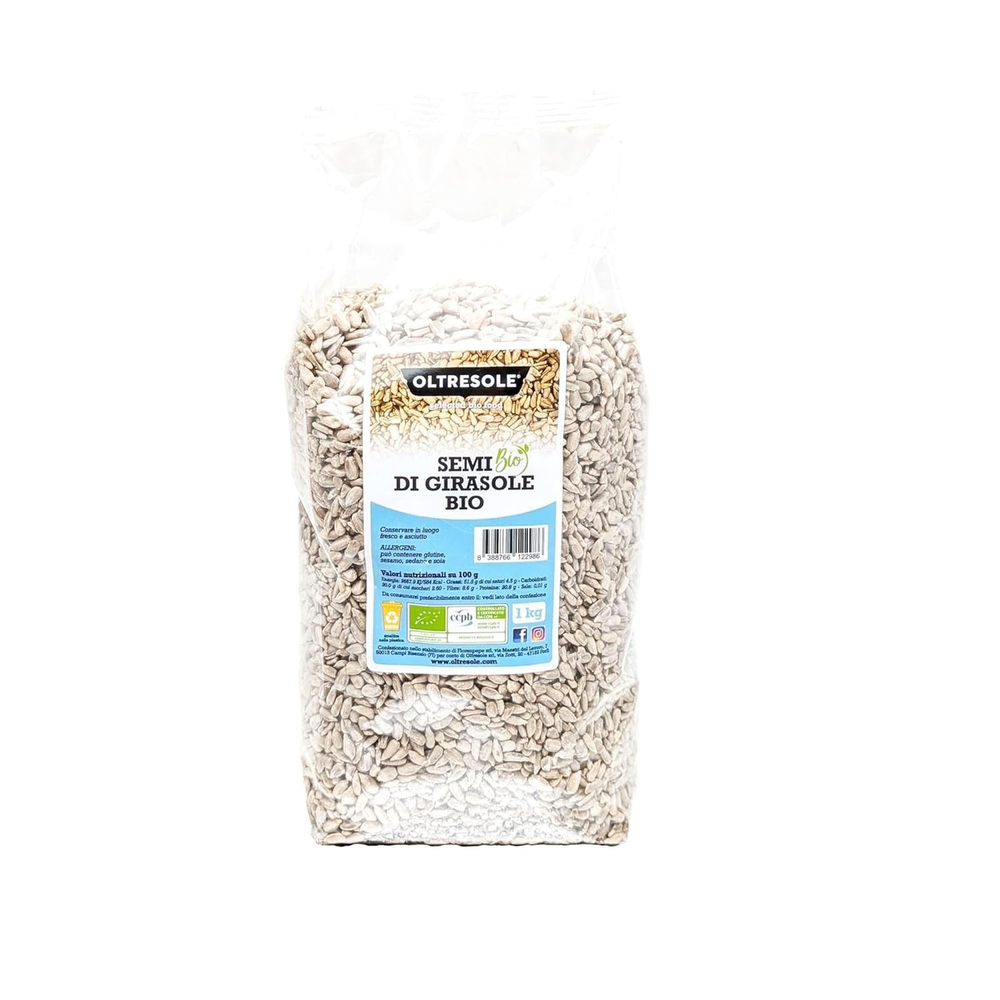 Pipas de Girasol Ecológicas 3kg, pipas de girasol ecológicas crudas, sin cáscara, sin tostar y sin sal, ricas en fibra y nutrientes, ideales como snack y para recetas