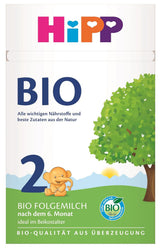 HiPP 2 Leche de continuación ecológica (4 x 600g), después de los 6 meses, con Omega-3 (DHA, ALA), calcio y almidón ecológico de fácil preparación, de la mejor calidad ecológica