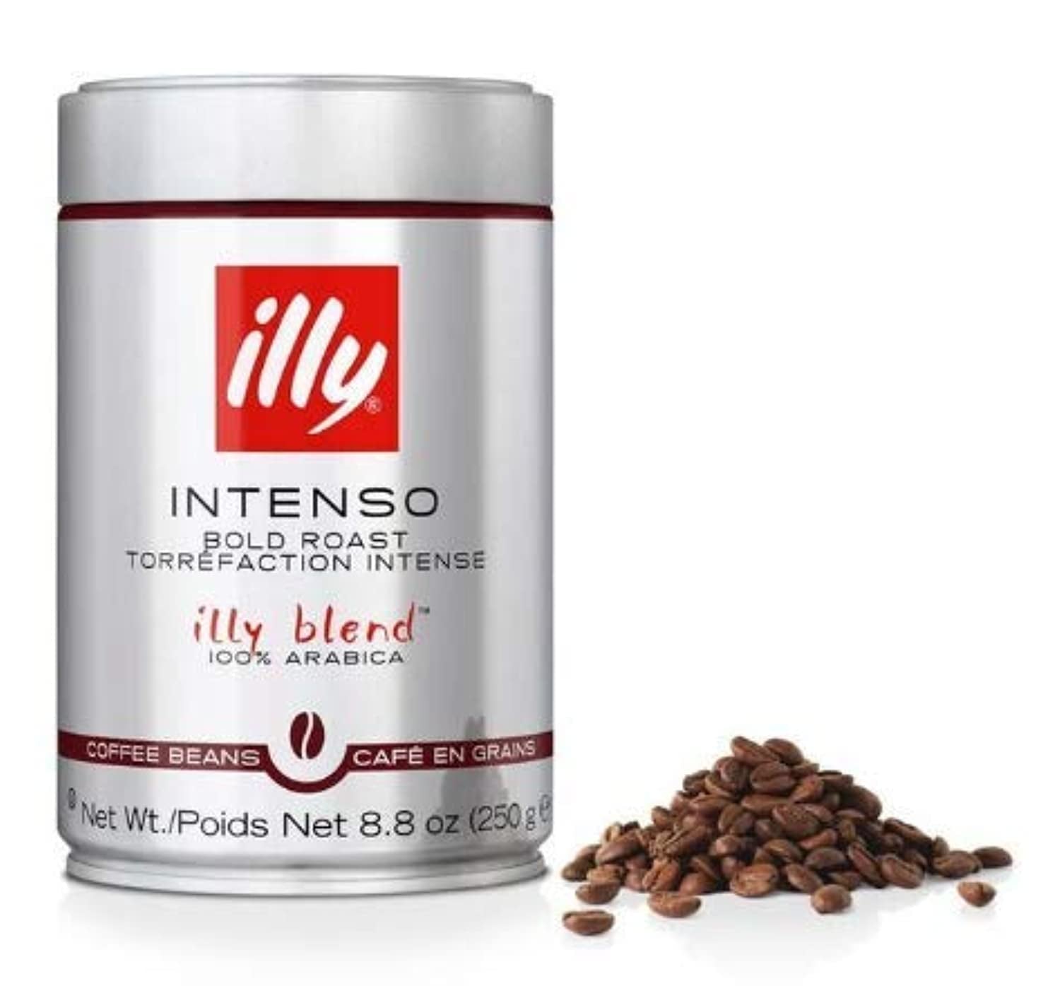 Illy Intenso Bold Roast frijoles enteros, 250 g, 2 piezas