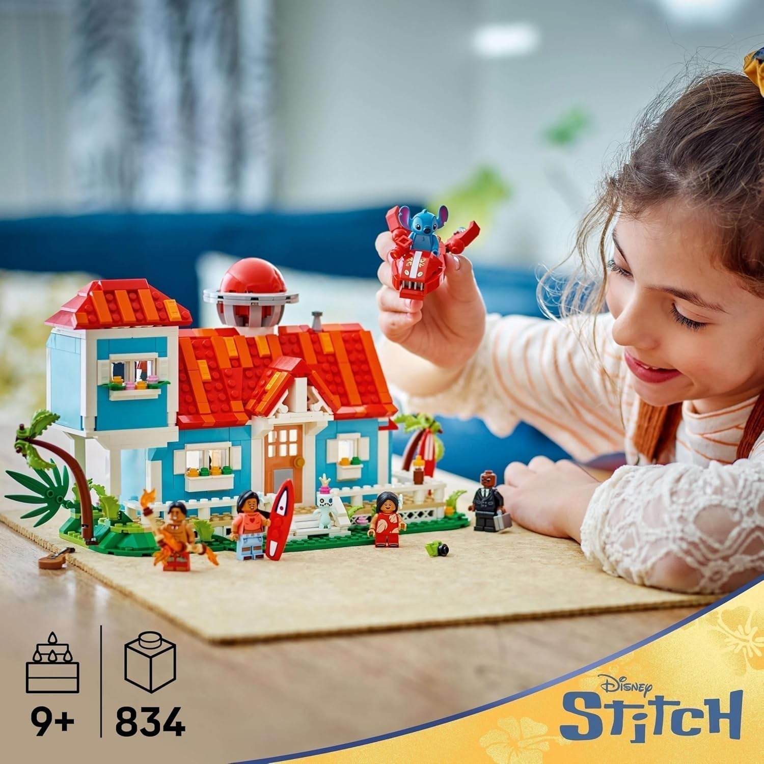 LEGO Ç€ Casa de Playa Disney de "Lilo y Stitch" - Juguete para construir con 6 habitaciones, observatorio, nave espacial y 5 minifiguras - regalo de cumpleaños para niñas y niños mayores de 9 años y fans 43268 Besuche den LEGO-Store juegos de construcción