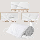Edredón de verano 155X220 Edredón de verano ligero Edredones de 90 GSM Edredón de 155X220Cm Edredón fino Utilizable sin funda Edredón refrescante Suave Acogedor Blanco Edredones y edredones Naty Shop