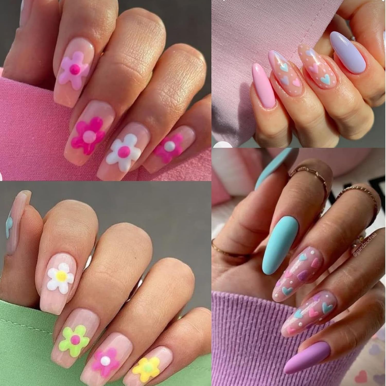 Juego de pegatinas para uñas, diseño de uñas, 4 pegatinas suaves para decoración de uñas, perfectas para uñas de gel 3D y tiras de gel UV