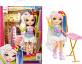 Rainbow High Junior High Rock Band - Amaya, Rainbow Colors - Muñeca de moda de 23 cm con teclado, personalizable con pegatinas, articulado, lindo juguete para niños a partir de 4 años