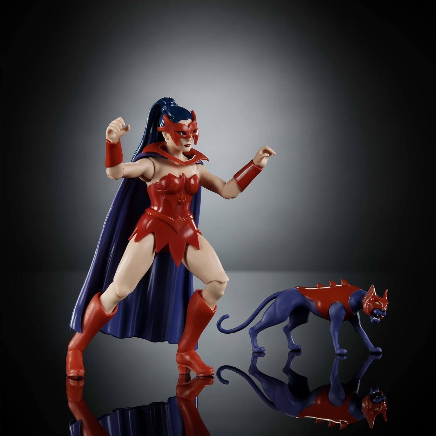 Figura de acción de Masters of the Universe Origins, Catra, de la colección Cartoon, aprox. 14 cm de alto Serie de TV de los años 80 Heroína Princesa del poder Diseño detallado y accesorio para gatos JBM84 Figuras de acción Naty Shop