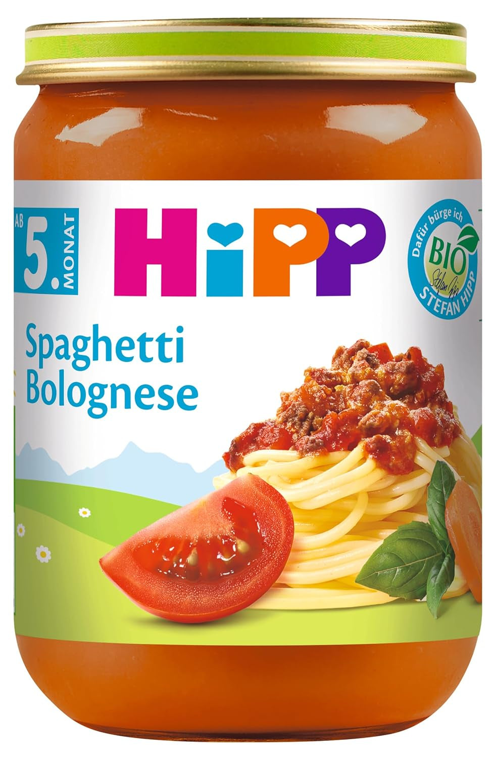 Hipp Spaghetti a la boloñesa, paquete de 6 (6 x 190 g) - orgánico