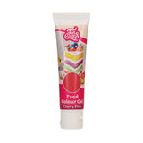 Funcakes Colorante Alimentario en Gel Rosa Cereza: Colorante alimentario altamente concentrado para masa, crema, fondant, mazapán, bollería, fácil dosificación, gotas individuales para crear colores vibrantes, Halal, 30g