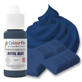 Sugarflair Colourflex Colorante alimentario a base de aceite, Azul real, Colorante alimentario líquido altamente concentrado, Colorante alimentario para crema de mantequilla, chocolate, masa, fondant, glaseado y más - 15 ml
