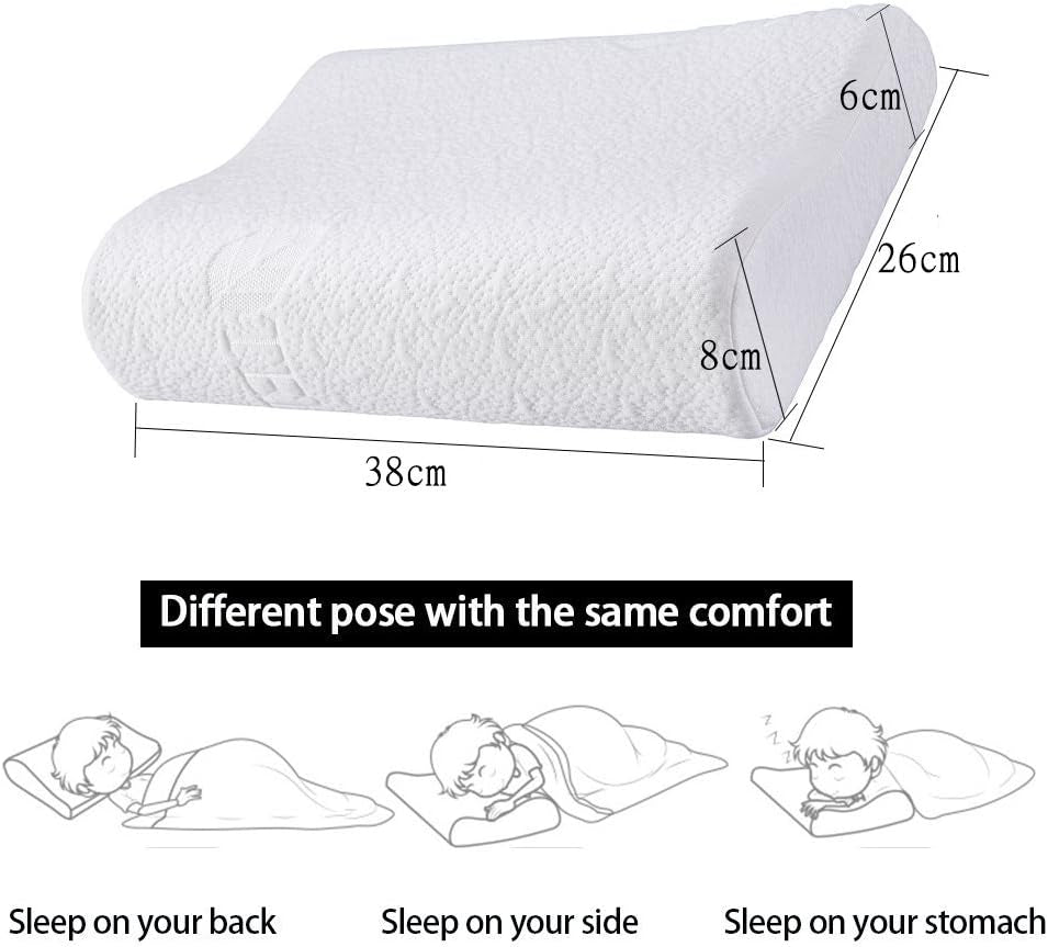 Almohada viscoelástica infantil 3-12 años Almohada infantil Almohada ortopédica Con viscoelástica Almohada viscoelástica Con funda desenfundable 100% algodón (3-12 años) Almohadas ortopédicas cervicales Naty Shop
