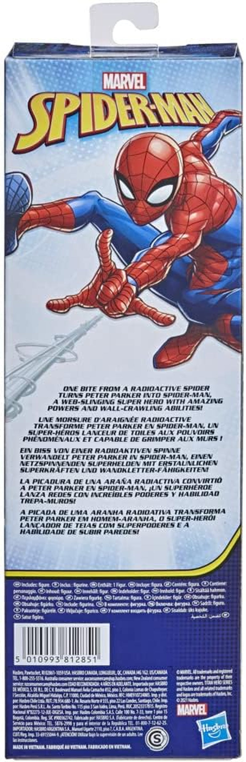 Marvel Titan Hero Series Spider-Man Figura de acción Superhéroe de 30 cm de alto con extremidades móviles Compatible con otros juguetes de Spider-Man para niños 5+ Figuras de acción Naty Shop